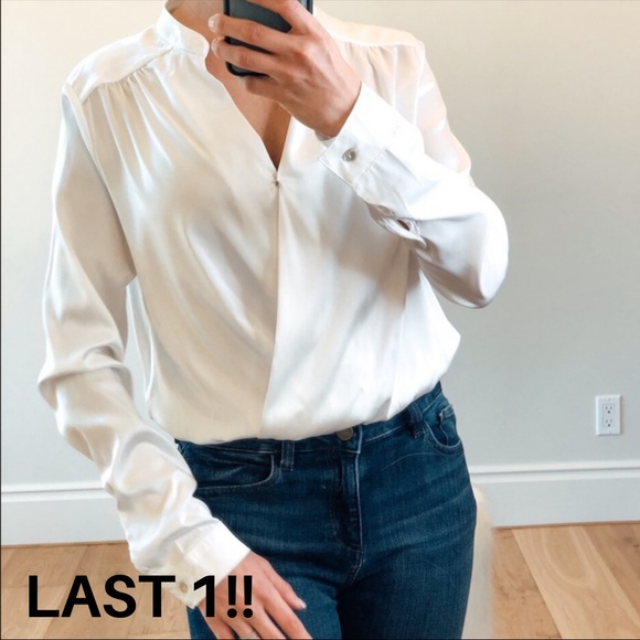 Looks by Lauren Tops - 🟡 SALE! NEW YORK White Wrap Bodysuit